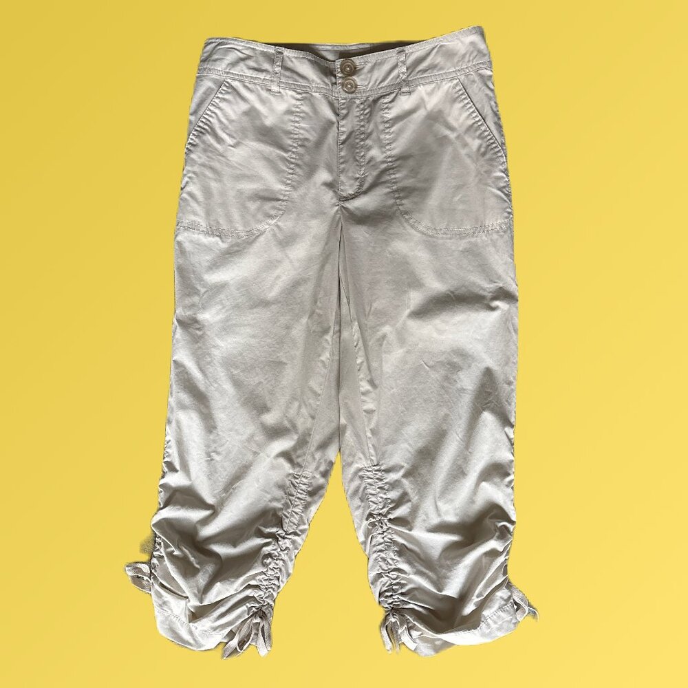 Capri Pants Vintage with Leg Drawstrings